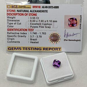 Certified Color Changing Alexandrite
